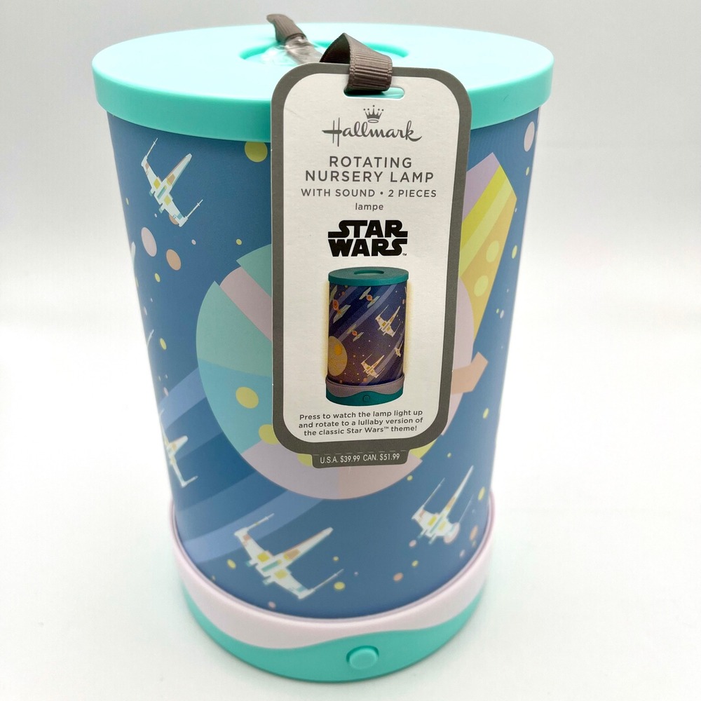 Hallmark Star Wars Rotating Nightlight With Music Disney Baby Room Nursery NEW